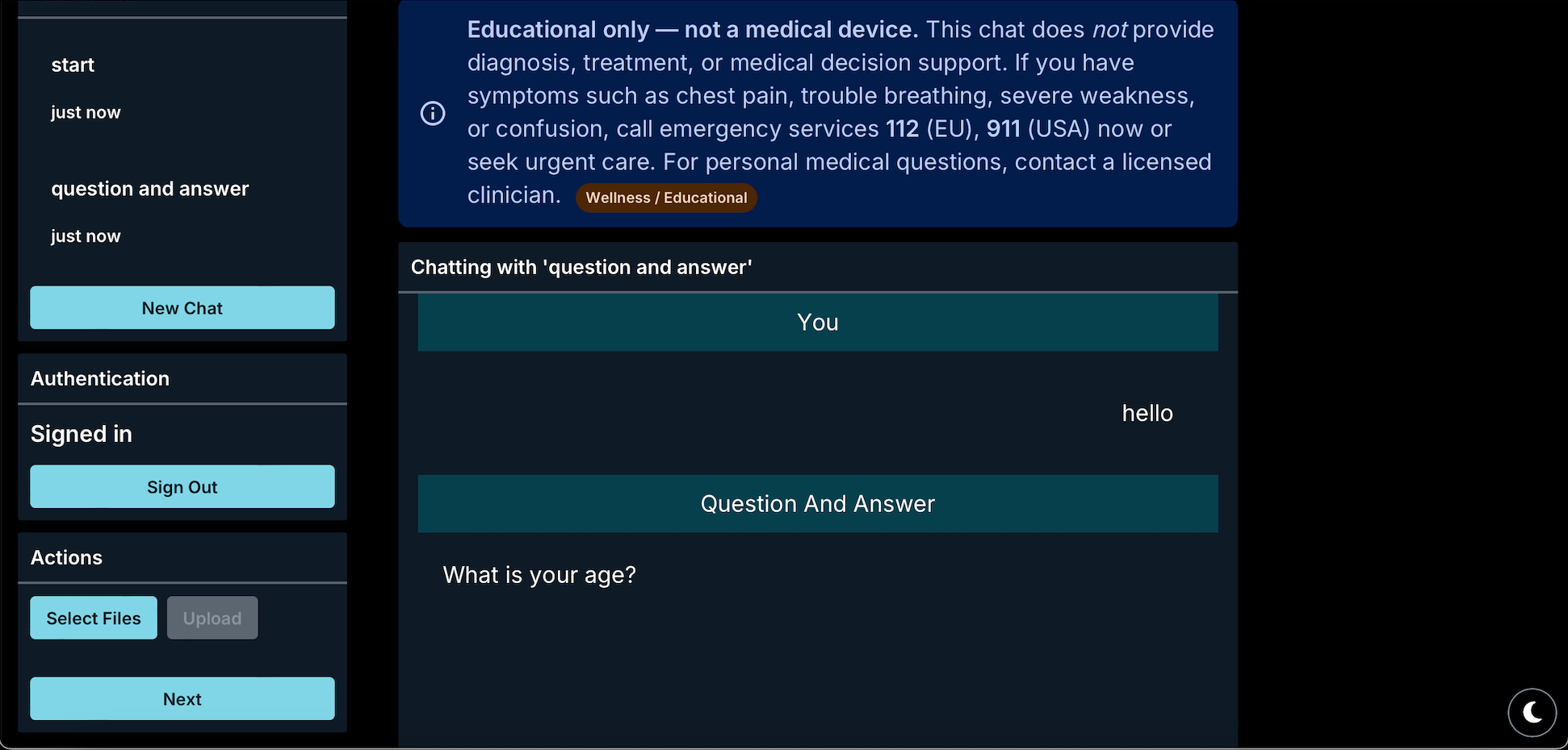 Step 3: question and answer session